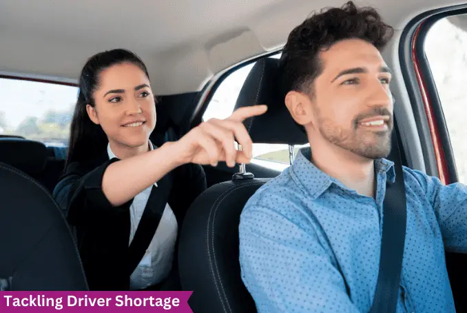 A Driver in a Car with Customer in UK